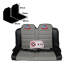 Macchina Elettrica per Bambini 12V 2 Posti Happy Kids Fuoristrada Nera-4