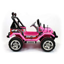 Macchina Elettrica per Bambini 12V 2 Posti Happy Kids Fuoristrada Pink Rosa-2