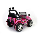 Macchina Elettrica per Bambini 12V 2 Posti Happy Kids Fuoristrada Pink Rosa-3