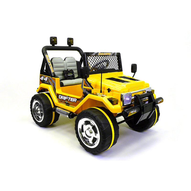Auto Macchina Elettrica Fuoristrada 12 V 2 Posti per Bambini Gialla-2