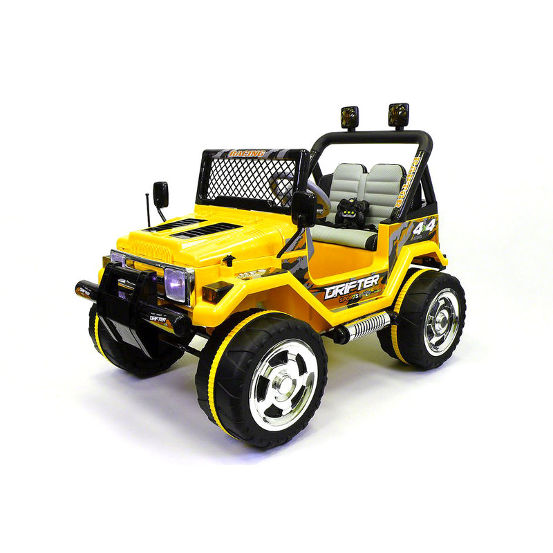 Auto Macchina Elettrica Fuoristrada 12 V 2 Posti per Bambini Gialla-3