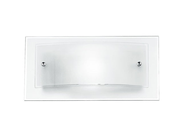 Moderne quadratische Wandleuchte Double Satin White Glass Transparent Edge Wall Lamp E27 Environment I-061228-3 sconto