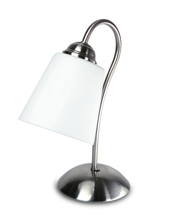 Klassische Tischlampe Lampenschirm aus vernickeltem Metall Geblasenes Glas E14 Umwelt I-1162/L sconto