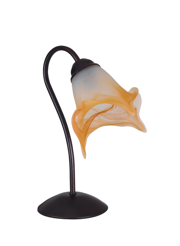 Klassische Tischlampe Metalldiffusor von Hand gezogen Weiß Orange Tischlampe E14 Umwelt I-1162/L sconto