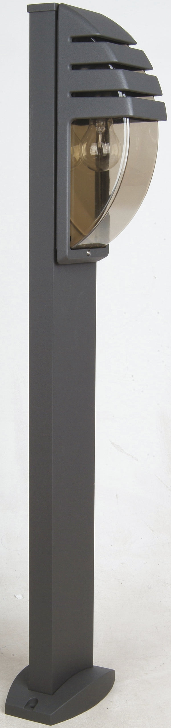 Pole Aluminium anthrazit Diffusor Polycarbonat abgedunkelt Outdoor Garten E27 Intec I-11836R sconto