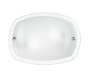 Plafoniera Vetro Bianco Lucido Bordo Trasparente Lampada Moderna E27 Ambiente I-180/00112-1