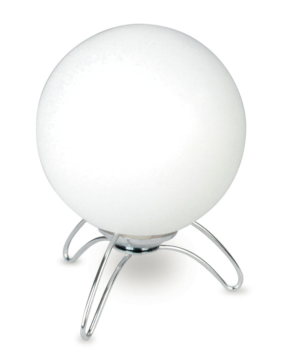 Tischlampe Dreibein Weiß Sphärisch Glas Metall Moderne Lampe E14 Umwelt I-192/00700 sconto