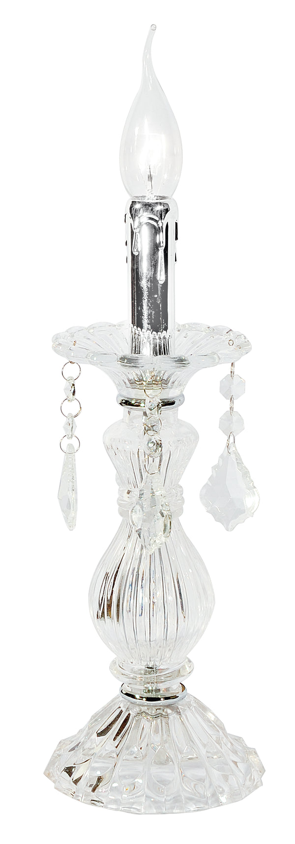 acquista Lume Glass Pendants K9 Kristalle Chrom-Finish Tischlampe E14 Ambient I-246/00300