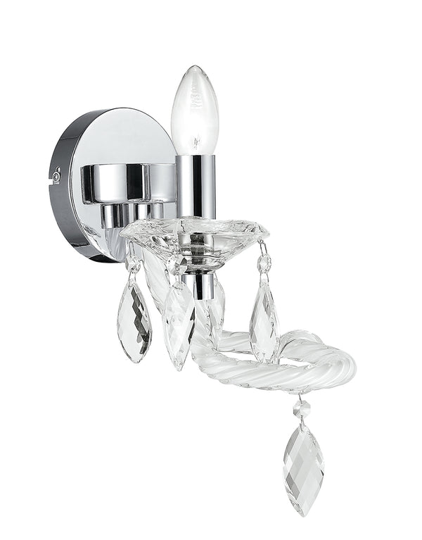online Applikation K9 Crystal Drops dekoriert Weißglas Classic Lamp E14 Environment I-ATELIER/AP1