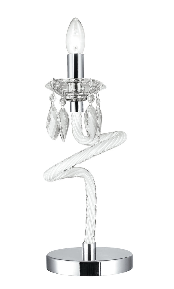 Tischlampe Weißglas dekoriert Classic K9 Crystal Drops E14 Environment I-ATELIER/L1 online