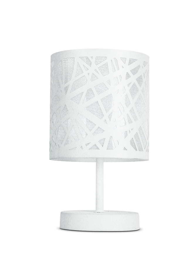 prezzo Tischlampe mit abstraktem geschnitztem Dekor Weißer Stahl Abat jour Modern E14 Environment I-BATIK/L
