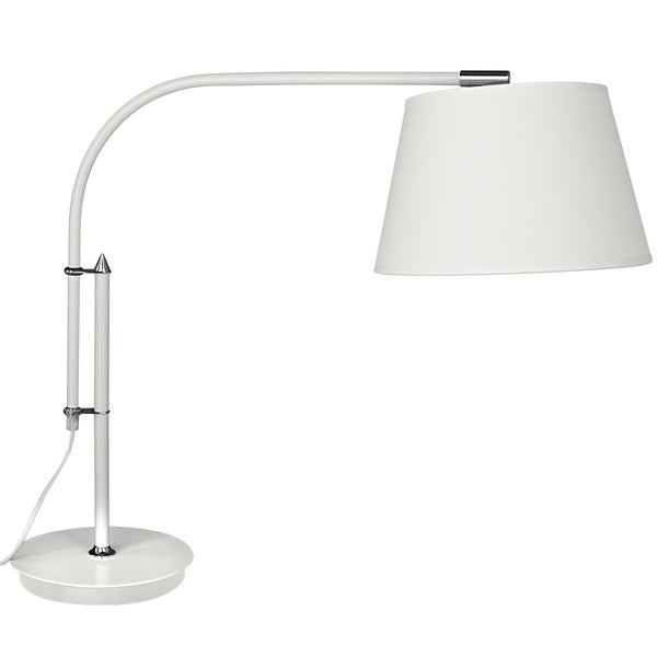 prezzo Moderne Tischlampe Weiß Metall Lampenschirm Weißer Stoff Schreibtisch E27 Environment I-BRIDGE/L