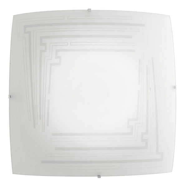 sconto Deckenleuchte Quadratisch Glas Glitter Dekoration Moderne Lampe Innenraum E27 Umwelt I-CONCEPT/PL50