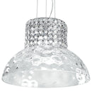 Sospensione Elegante Vetro Decorato Cristalli K9 Lampadario Moderno G9 Ambiente I-DANZA/S42-3