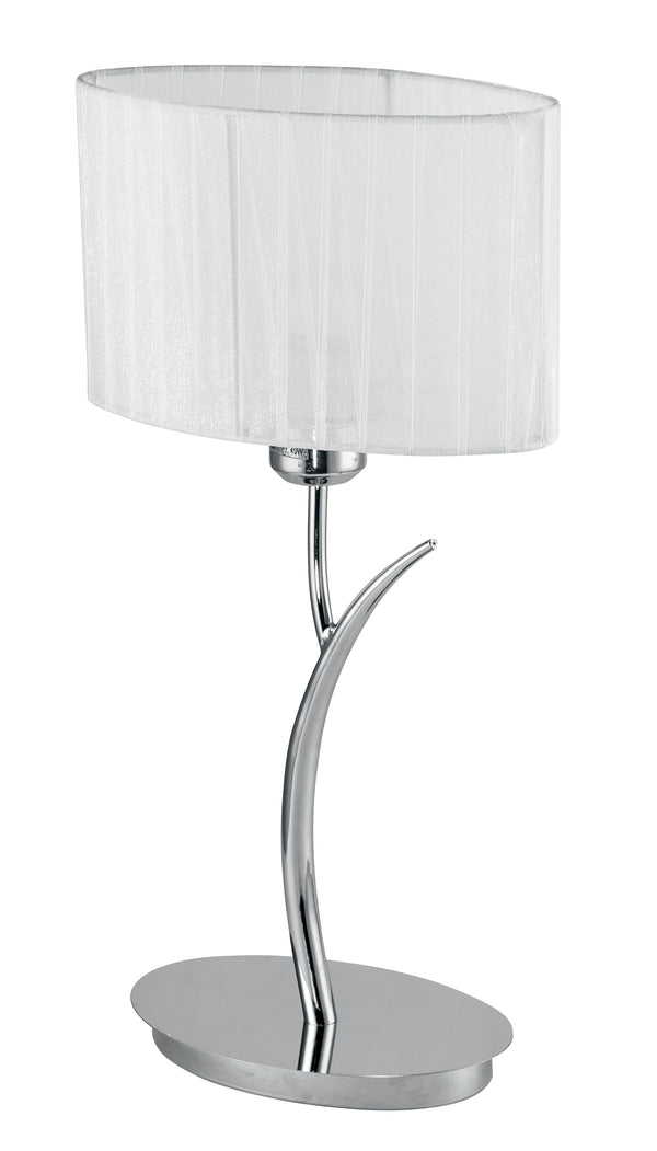 Tischleuchte Moderner Lampenschirm Metall Ast Organza Weiß E27 Environment I-DELUXE / L sconto