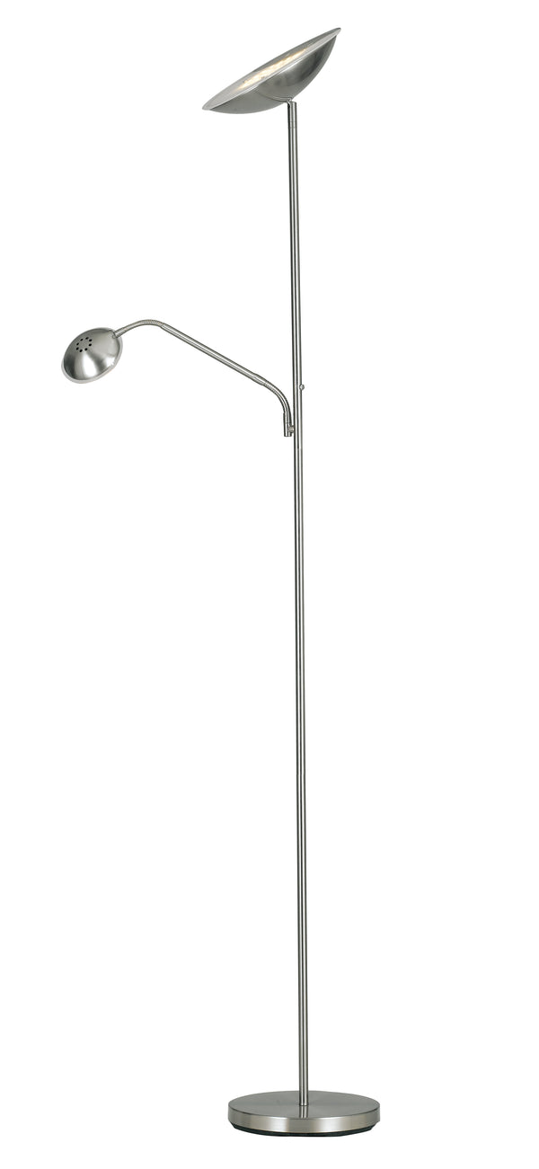 online Stehlampe Lesen Flexible Metall Nikel Stehlampe Led 19 Watt Warmes Umgebungslicht I-DEMETRA/PT