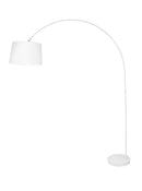 Lampada Arco Metallo Bianco Paralume Tessuto Bianco Piantana Moderna E27 Ambiente I-DREAM/PT-1