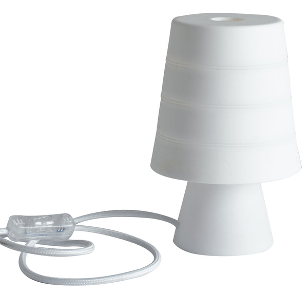 Tischlampe Weißer Lampenschirm Soft Rubber E14 Ambient I-DRUM/L sconto
