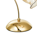 Lumetto Oro Elegante paralume Floreale Vetro decoro Cristallo K9 Lampada da tavolo Classica E14 Ambiente I-ELY/L1-3