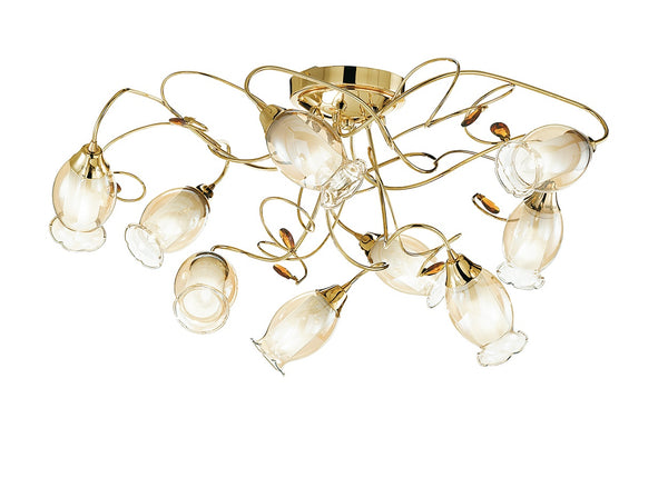 acquista Deckenleuchte Golddekor Kristall K9 Florale Lampenschirme Glaslampe Classic E14 Environment I-ELY/PL9