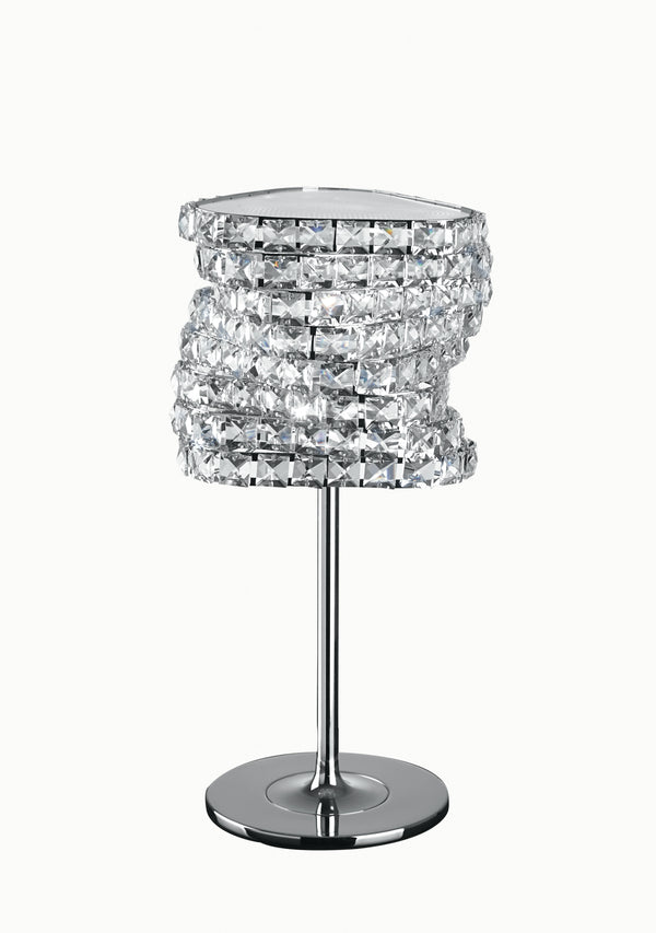 Verchromter Tischlampen-Diffusor mit K9-Kristalldekoration Metallstruktur G9 Umwelt I-FLAMENCO/L acquista
