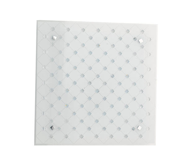 acquista Klassische Deckenleuchte quadratisch Glas Rhomben Kristalle K9 Decke Wand Led 18 Watt natürliches Umgebungslicht I-FLORIAN/PL30