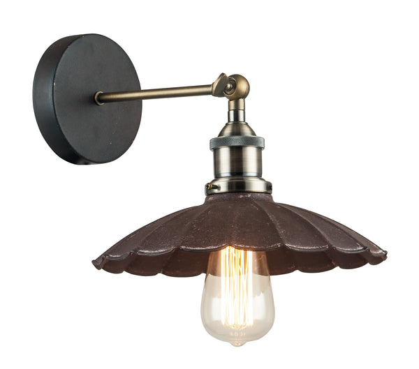 prezzo Überbackene gealterte Wandlampen aus Metall Rustikal Vintage E27 Umwelt I-GREASE-AP