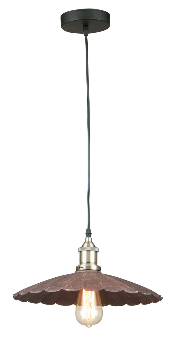 Aufhängung Lampenschirm aus gealtertem Metall Muschelförmiger Kronleuchter Rustikal Vintage E27 Umwelt I-GREASE-S1 sconto