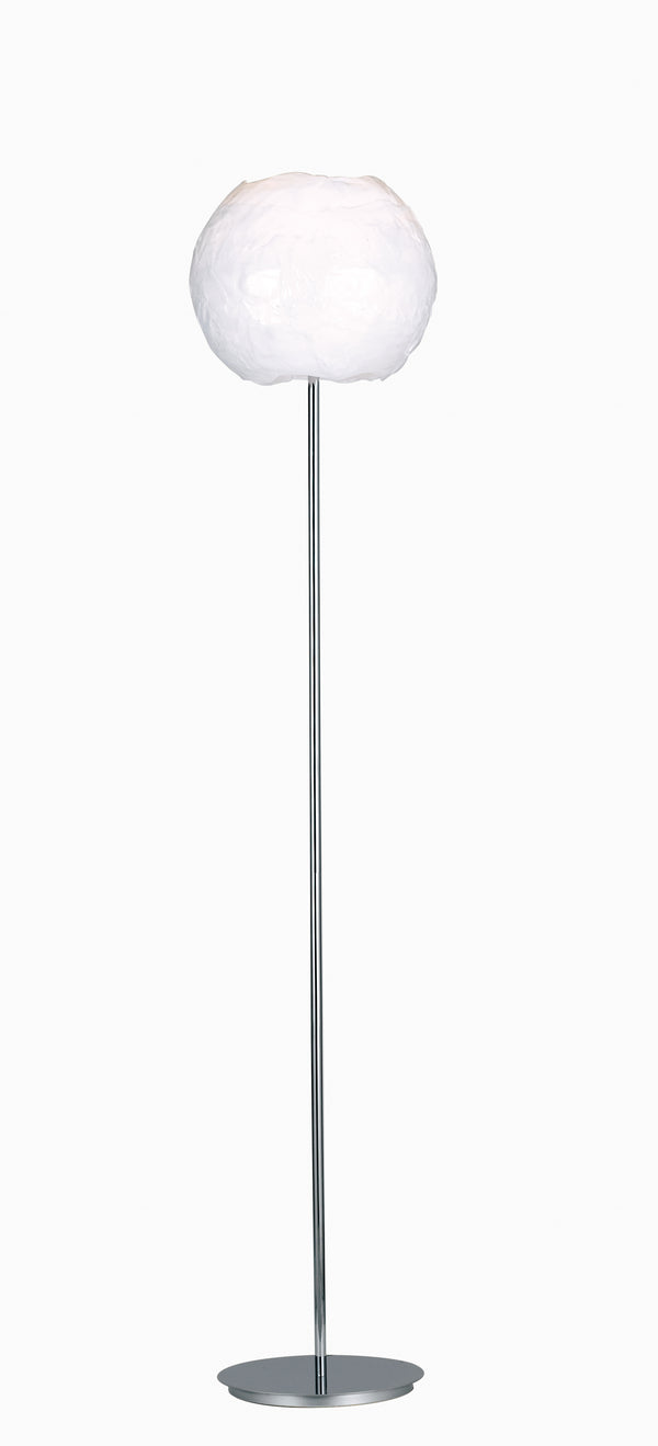 Moderne Stehlampe Lampenschirm aus verchromtem Metall Sphärisches Acryl Weiße eisähnliche Stehlampe E27 Umgebung I-ICEBERG-PT35 online