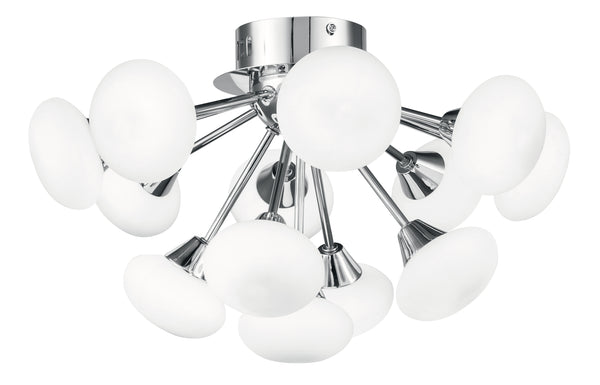 online Deckenlampe Verchromtes Metall Kugelförmige Lampenschirme Opalglas Led-Lampe 2,5 Watt Warmes Umgebungslicht I-JUPITER/PL13