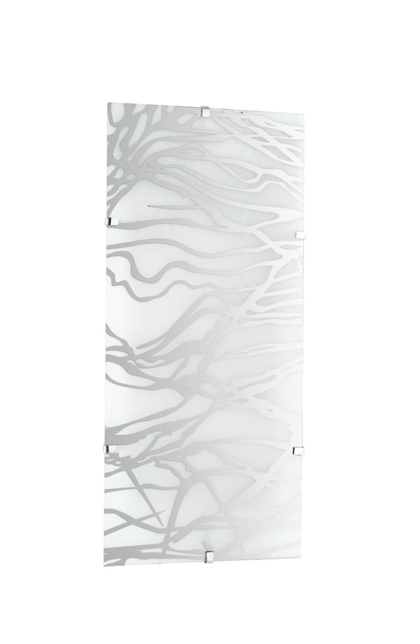 Rechteckige Deckenleuchte Glas mit verchromter Dekoration LED-Lampe 28 Watt Natürliches Umgebungslicht I-KAPPA-LD/M HYPNOSE prezzo