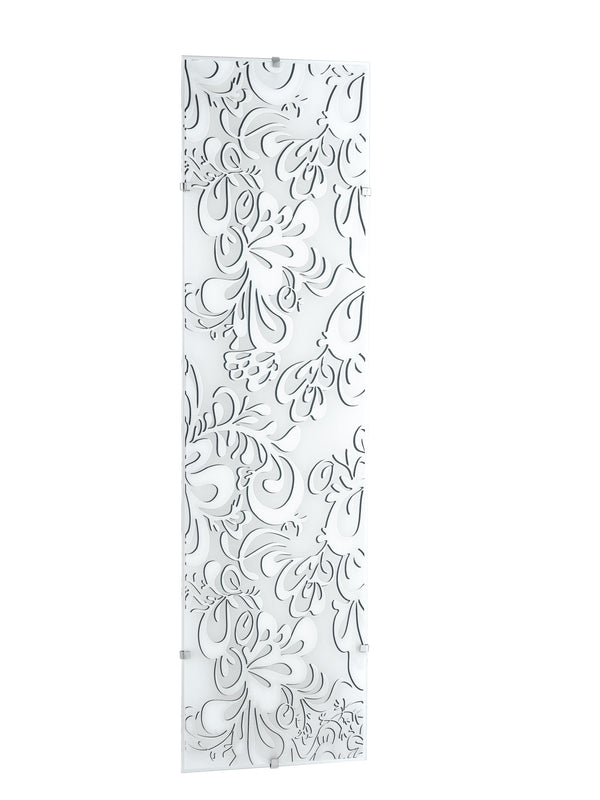 prezzo Rechteckige Glas-Deckenleuchte mit Blumendekor Moderne Lampe E27 Umwelt I-KAPPA/L POISON
