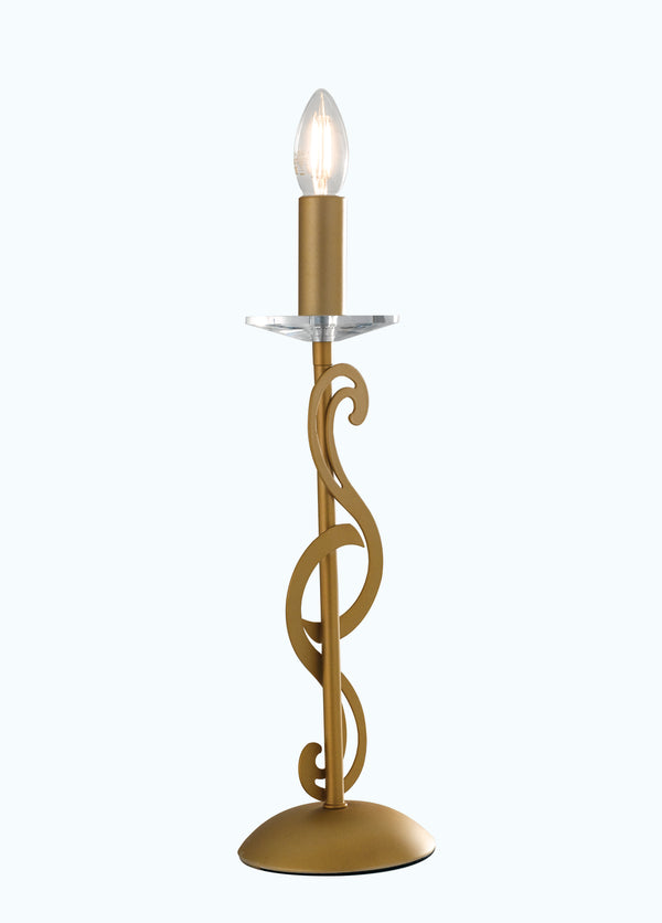 Moderne Tischlampe Geprägtes Gold Metall K9 Kristall Moderne Tischlampe E14 Umgebung I-KLIMT / L1 sconto