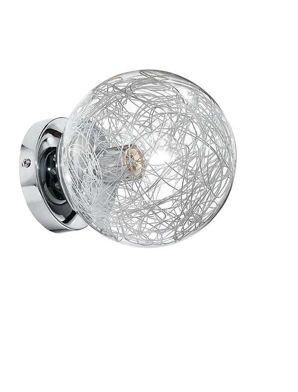 Sconce Spherical Glass Weaving Aluminiumdrähte Wandleuchte Modern E14 Umwelt I-LAMPD/APM FILI sconto