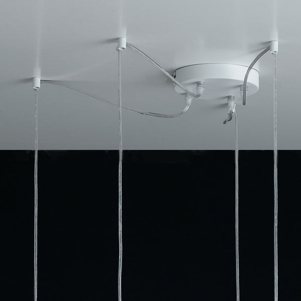 sconto Kronleuchter mit vier kugelförmigen Aufhängungen Modernes verchromtes Glas E27 Umgebung I-LAMPD/S4