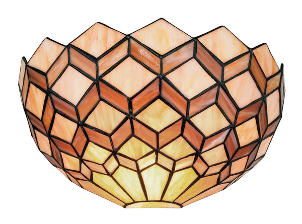 sconto Wandleuchte Lunette Buntglas Geometrische Dekoration Klassische Lampe E27 Ambient I-LIBERTY-AP