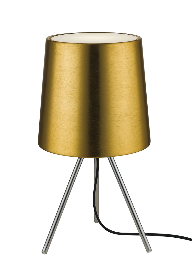 Lume Diffusore Acrilico Alluminio Oro Lampada da Tavolo Moderna E14 Ambiente I-MARLEY/L-1