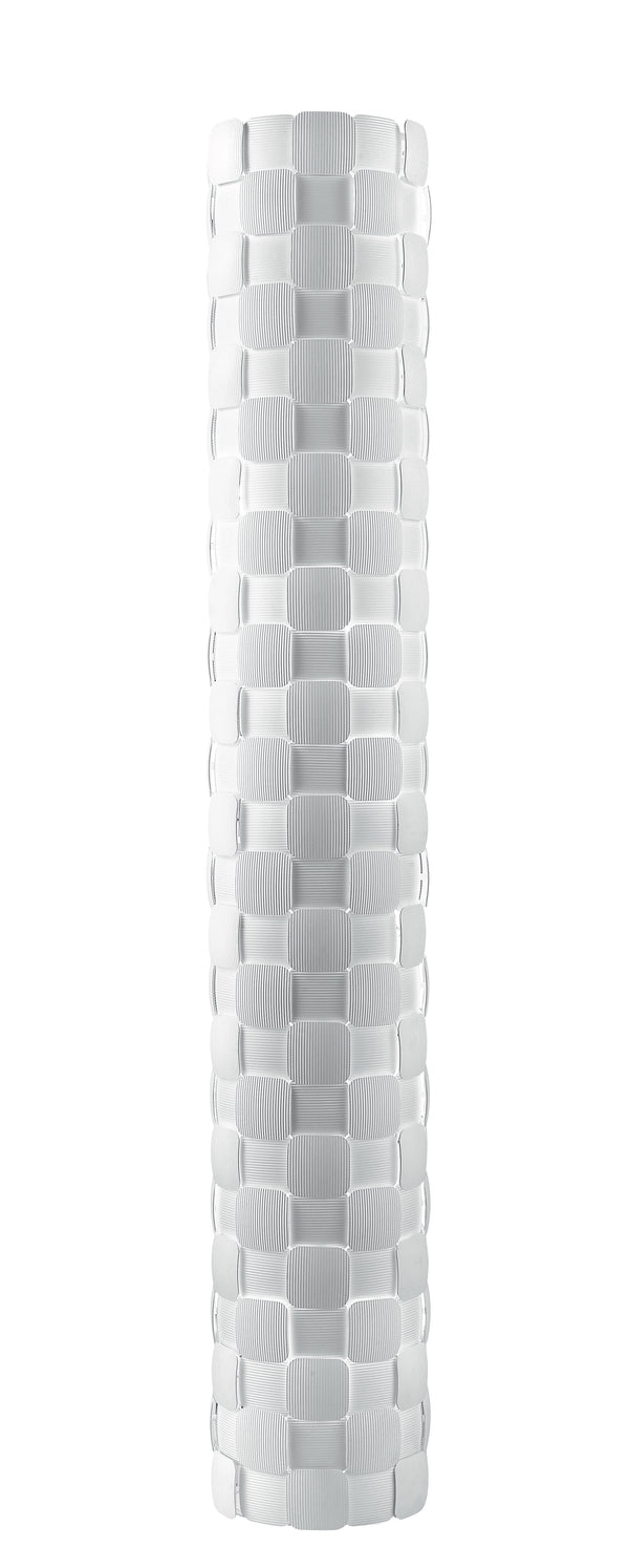 Zylindrische Stehlampe mit Quadri-Dekoration Weißes Polycarbonat E14 Umwelt I-NECTAR-PT9 sconto