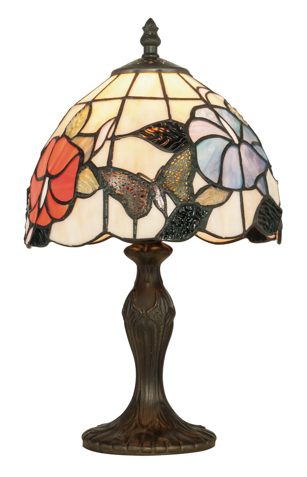 prezzo Tischlampe Lampenschirm aus Metall Farbiges Glas Dekoration Blumen Klassische Tischlampe E14 Umwelt I-NINFA-L1