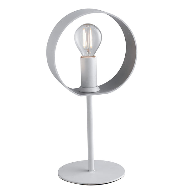 prezzo Moderne Tischlampe Metall Weiß Silber Verstellbare Ringe Tischlampe E14 Umwelt I-OLYMPIC-L