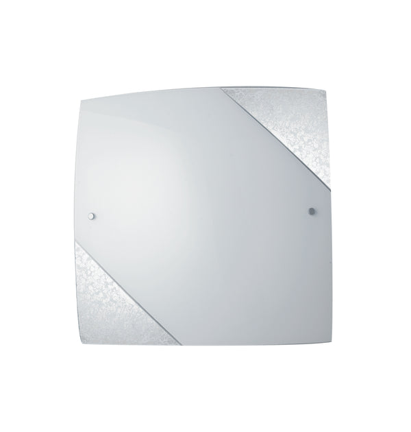 Quadratische Deckenleuchte Weiß Glas Silber Dekoration Decke Wand E27 Environment I-PARIS/3030 acquista