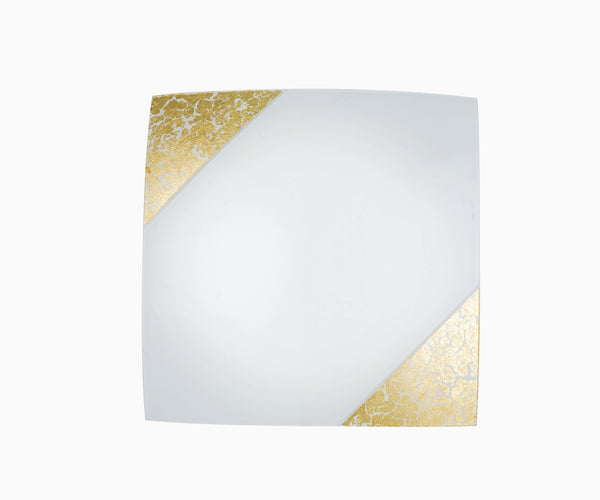 Deckenleuchte Gold Dekoration Weiß Glas Quadratisch Moderne Lampe E27 Umwelt I-PARIS/4040 sconto