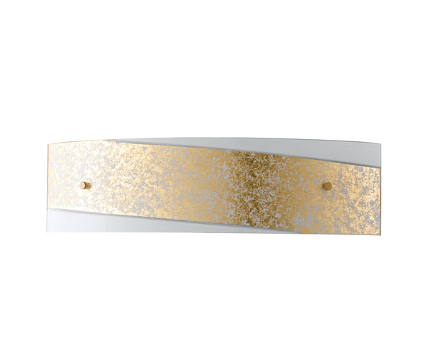 prezzo Sconce Wandleuchte Rechteckig Weißes Glas Gold Band Modern E27 Umwelt I-PARIS/4512