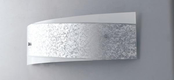 prezzo Rechteckige Wandleuchte Silber Band Weiß Glas Moderne Lampe Innenraum E27 Umwelt I-PARIS/4512