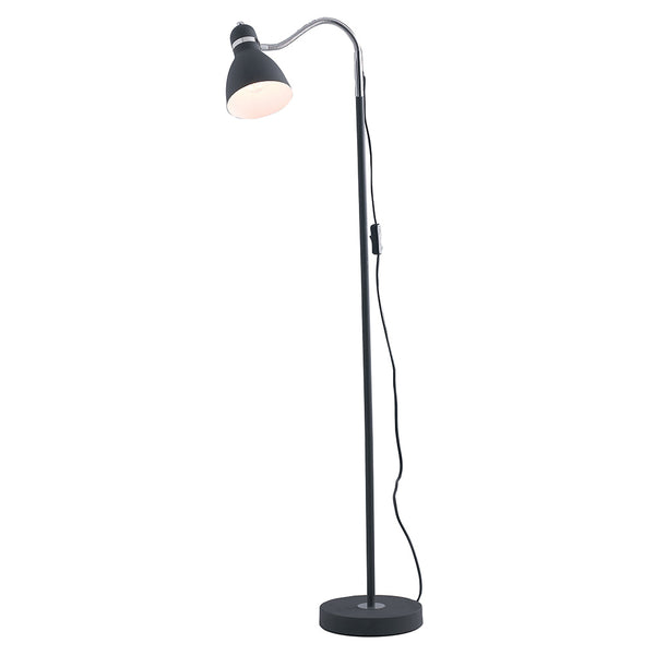 sconto Stehlampe Schwarz Verstellbare Stehlampe aus Metall Modern E27 Environment I-PEOPLE-PT