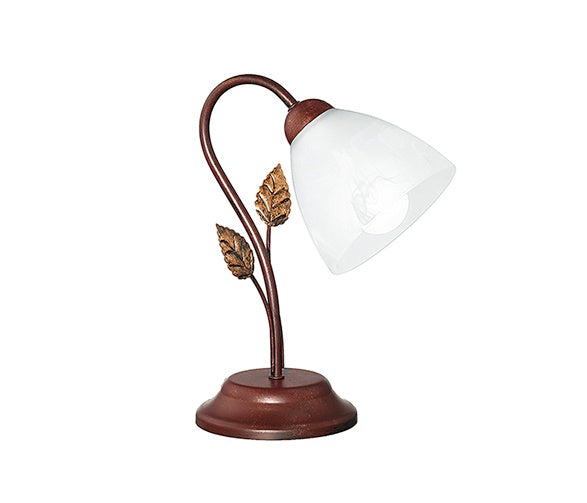 acquista Lume Brown Metal Leaves Diffusor Klassische Tischlampe E14 Environment I-POESIA/L