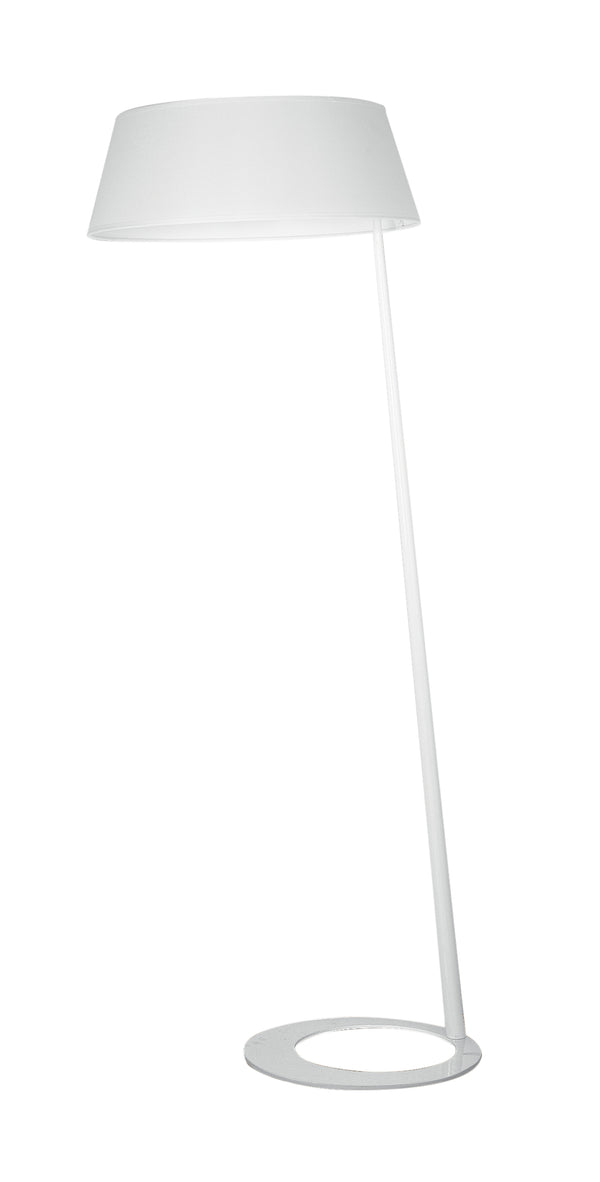 Stehlampe Lampenschirm aus Metall Weiß Ringfuß Stehlampe Modern E27 Environment I-QUEEN / PT online
