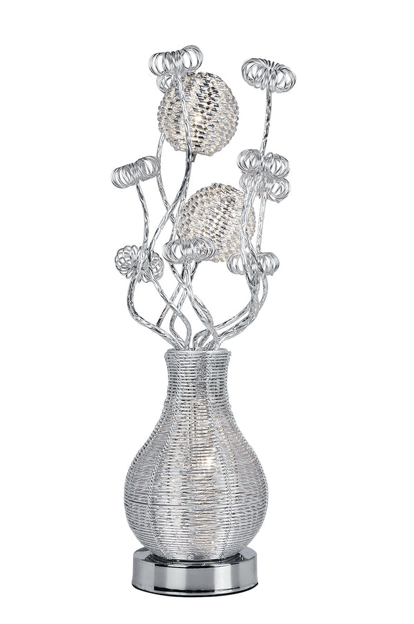 Moderne Stehlampe Vase Dekor Kugeln Handgewebtes Aluminium Interieur 20 Watt G4 Umwelt I-SANREMO / PT3VER acquista