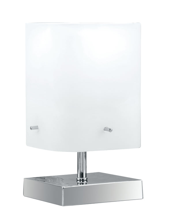 acquista Lampe Modern Metall Lampenschirm Weiß Glas Tischlampe E27 Environment I-SQUARE / L