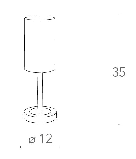 Lampada da Tavolo metallo paralume Cilindrico Vetro Bianco Interno Moderno E14 Ambiente I-STREET/L-4